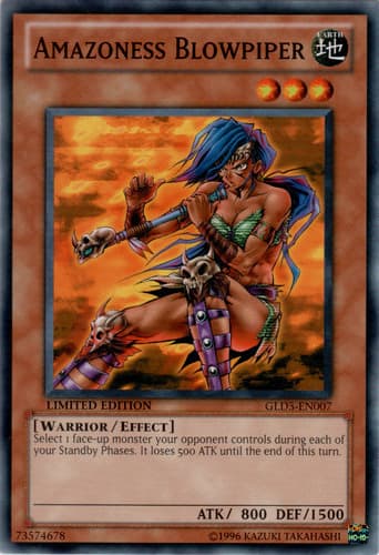 Amazoness Blowpiper - GLD3-EN007 Common Limited Edition