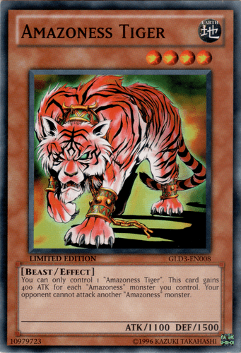 Amazoness Tiger - GLD3-EN008 Common Limited Edition