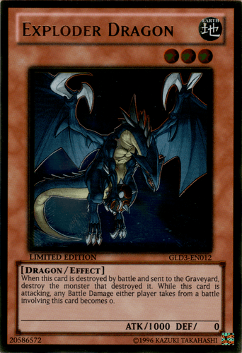 Exploder Dragon - GLD3-EN012 Gold Rare Limited Edition