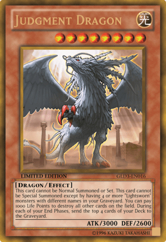 Judgment Dragon - GLD3-EN016 Gold Rare Limited Edition