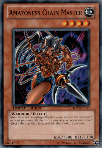 Amazoness Chain Master - GLD3-EN017 Common Limited Edition