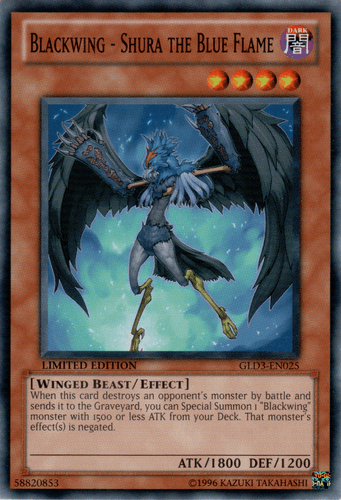 Blackwing - Shura the Blue Flame - GLD3-EN025 Common Limited Edition