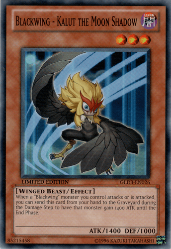 Blackwing - Kalut the Moon Shadow - GLD3-EN026 Common Limited Edition
