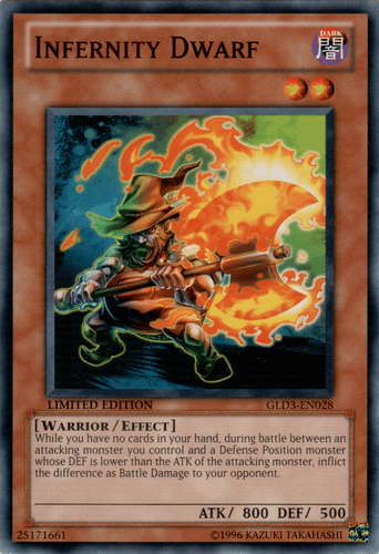 Infernity Dwarf - GLD3-EN028 Common Limited Edition