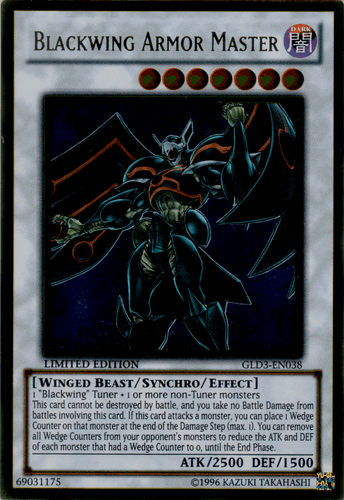 Blackwing Armor Master - GLD3-EN038 Gold Rare Limited Edition