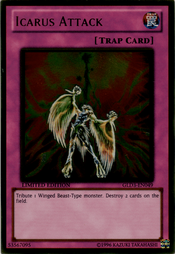 Icarus Attack - GLD3-EN049 Gold Rare Limited Edition