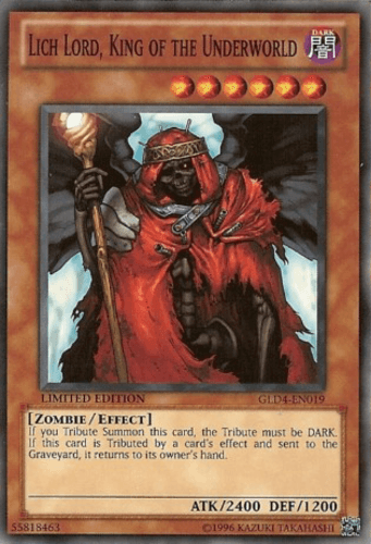 Lich Lord, King of the Underworld - GLD4-EN019 Common Limited Edition