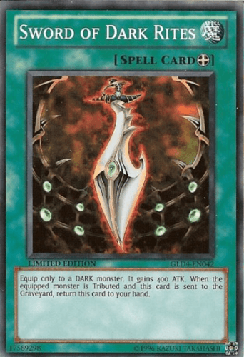 Sword of Dark Rites - GLD4-EN042 Common Limited Edition