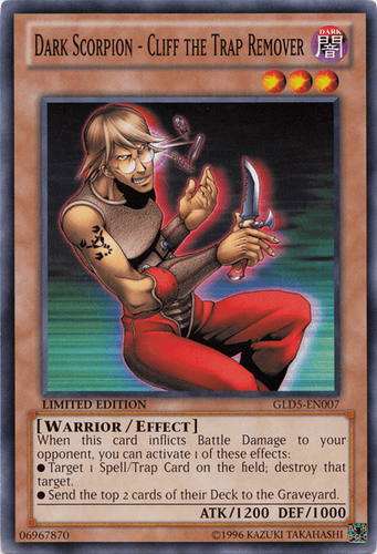 Dark Scorpion - Cliff the Trap Remover - GLD5-EN007 Common Limited Edition
