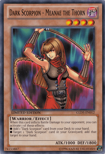 Dark Scorpion - Meanae the Thorn - GLD5-EN012 Common Limited Edition