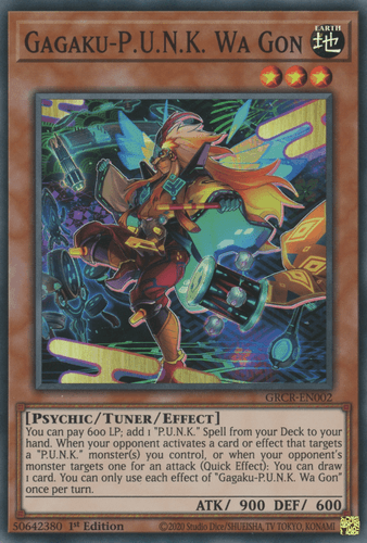 Gagaku-P.U.N.K. Wa Gon - GRCR-EN002 Super Rare 1st Edition