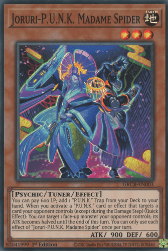 Joruri-P.U.N.K. Madame Spider - GRCR-EN003 Super Rare 1st Edition