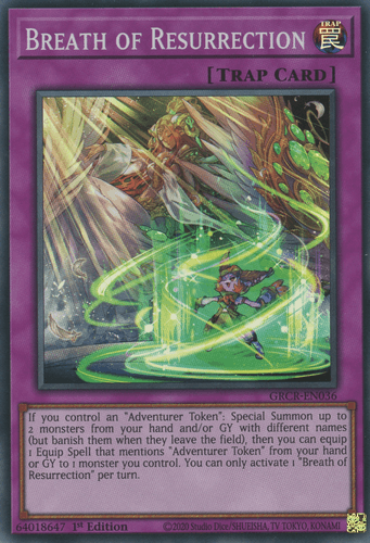 Breath of Resurrection - GRCR-EN036 Super Rare 1st Edition