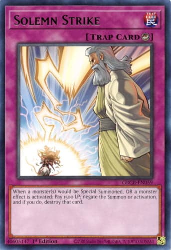 Solemn Strike - GRCR-EN059 Collector's Rare 1st Edition
