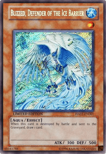Blizzed, Defender of the Ice Barrier - HA01-EN001 Secret Rare Limited Edition