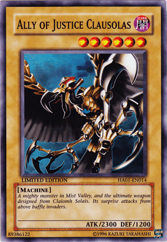 Ally of Justice Clausolas - HA01-EN014 Super Rare 1st Edition