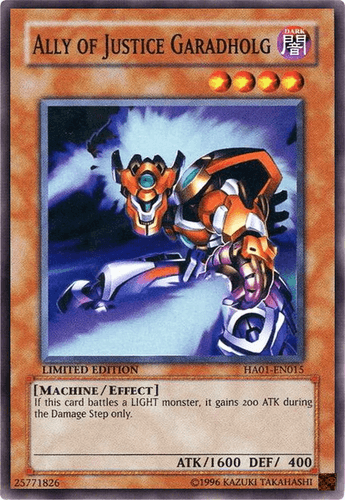 Ally of Justice Garadholg - HA01-EN015 Super Rare Limited Edition