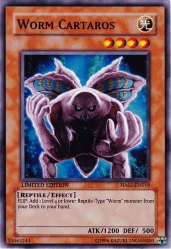 Worm Cartaros - HA01-EN019 Super Rare Limited Edition