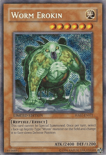Worm Erokin - HA01-EN021 Secret Rare 1st Edition