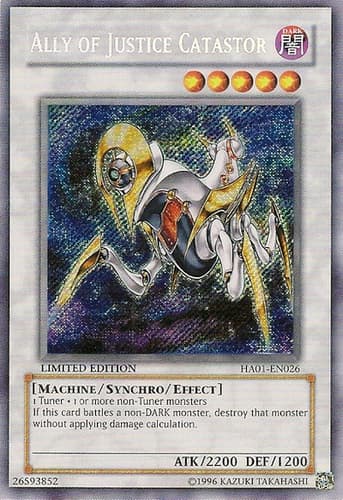Ally of Justice Catastor - HA01-EN026 Secret Rare Limited Edition