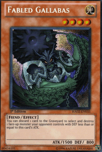 Fabled Gallabas - HA02-EN033 Secret Rare Unlimited