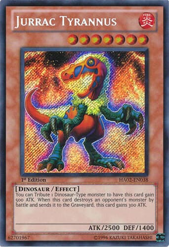 Jurrac Tyrannus - HA02-EN038 Secret Rare 1st Edition
