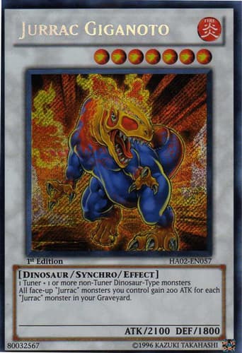 Jurrac Giganoto - HA02-EN057 Secret Rare 1st Edition