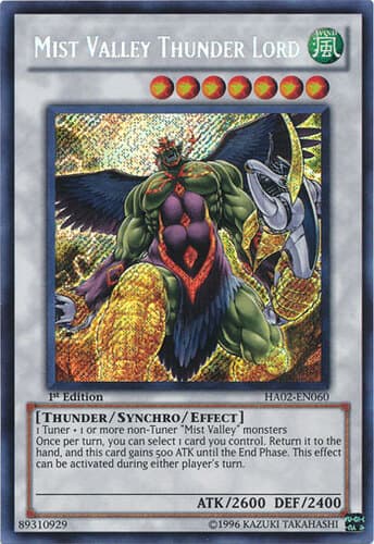 Mist Valley Thunder Lord - HA02-EN060 Secret Rare Unlimited