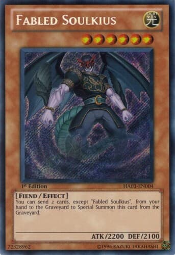 Fabled Soulkius - HA03-EN004 Secret Rare Unlimited