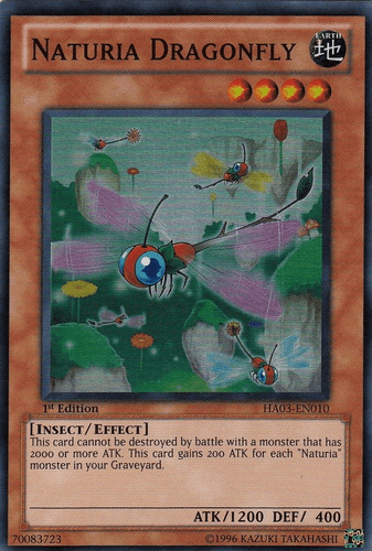 Naturia Dragonfly - HA03-EN010 Super Rare 1st Edition