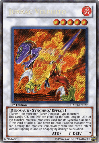 Jurrac Velphito - HA03-EN027 Secret Rare 1st Edition