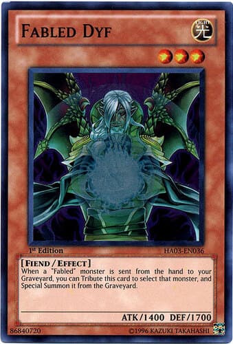 Fabled Dyf - HA03-EN036 Super Rare 1st Edition