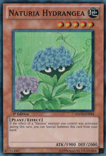 Naturia Hydrangea - HA03-EN044 Super Rare 1st Edition
