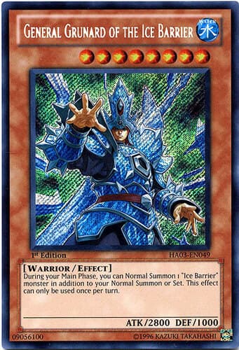 General Grunard of the Ice Barrier - HA03-EN049 Secret Rare 1st Edition