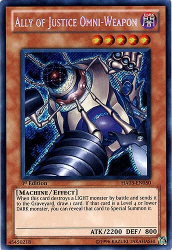 Ally of Justice Omni-Weapon - HA03-EN050 Secret Rare Unlimited