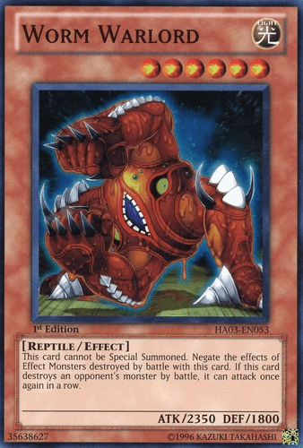 Worm Warlord - HA03-EN053 Super Rare 1st Edition