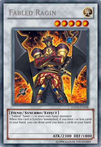 Fabled Ragin - HA03-EN058 Secret Rare Unlimited