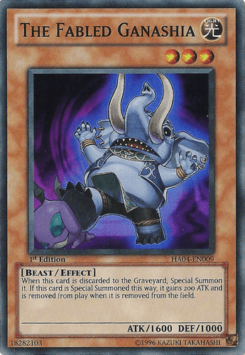 The Fabled Ganashia - HA04-EN009 Super Rare 1st Edition