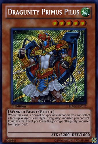 Dragunity Primus Pilus - HA04-EN012 Secret Rare Unlimited