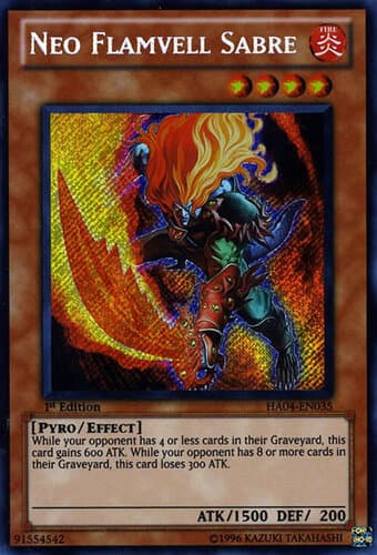 Neo Flamvell Sabre - HA04-EN035 Secret Rare Unlimited