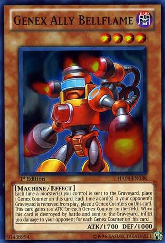 Genex Ally Bellflame - HA04-EN038 Super Rare 1st Edition
