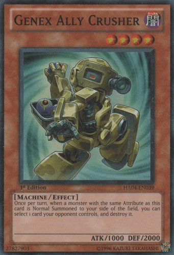Genex Ally Crusher - HA04-EN039 Super Rare 1st Edition