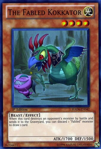 The Fabled Kokkator - HA04-EN042 Super Rare Unlimited