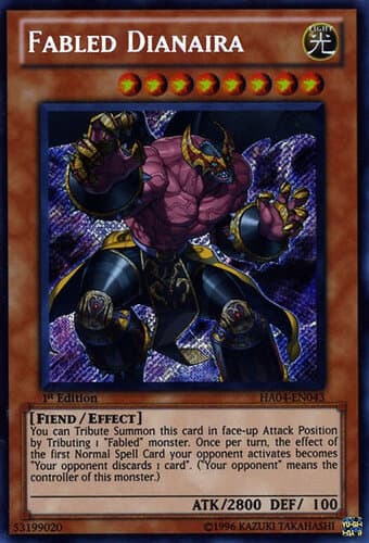 Fabled Dianaira - HA04-EN043 Secret Rare Unlimited