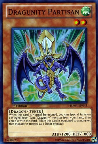 Dragunity Partisan - HA04-EN045 Super Rare 1st Edition