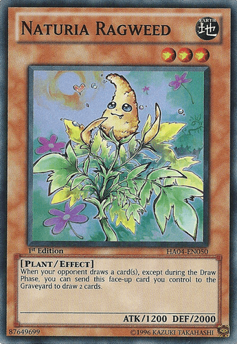 Naturia Ragweed - HA04-EN050 Super Rare Unlimited