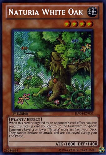 Naturia White Oak - HA04-EN051 Secret Rare 1st Edition