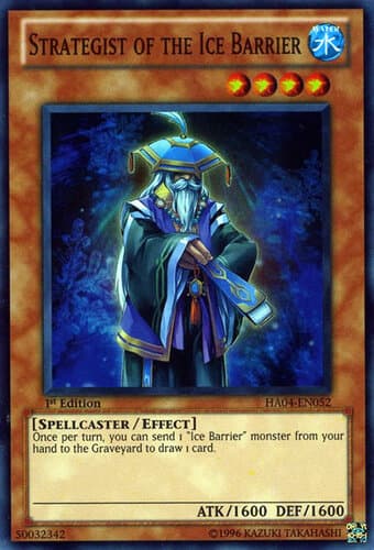 Strategist of the Ice Barrier - HA04-EN052 Super Rare 1st Edition