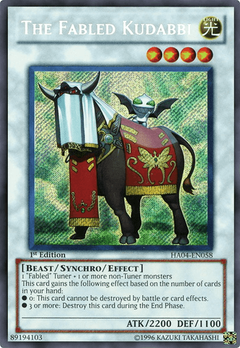 The Fabled Kudabbi - HA04-EN058 Secret Rare Unlimited