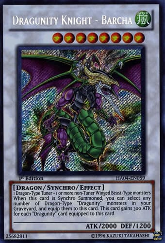 Dragunity Knight - Barcha - HA04-EN059 Secret Rare Unlimited